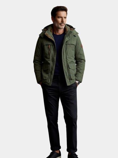 Military Hooded Jacket - Cross & Crown