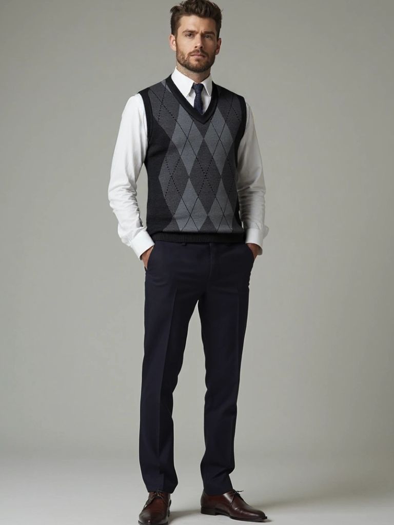 Academic Essential Knit Vest - Cross & Crown