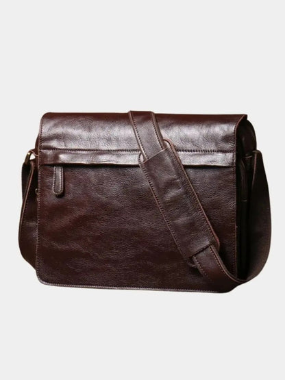 Classic Messenger Leather Bag - Cross & Crown