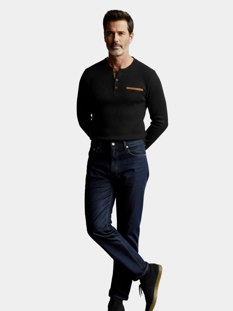 Corduroy Long Sleeve T-Shirt - Cross & Crown