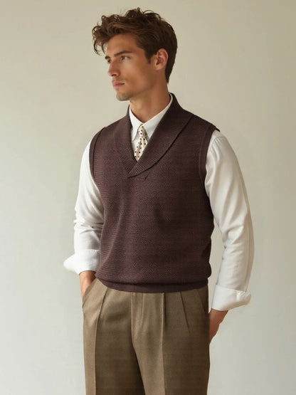 Britische Strickweste Waistcoat - <tc>Cross & Crown</tc>