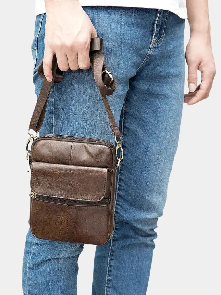 Essential Leather Shoulder Bag - Cross & Crown