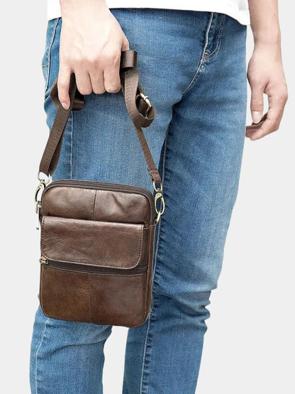 Essential Leather Shoulder Bag - Cross & Crown