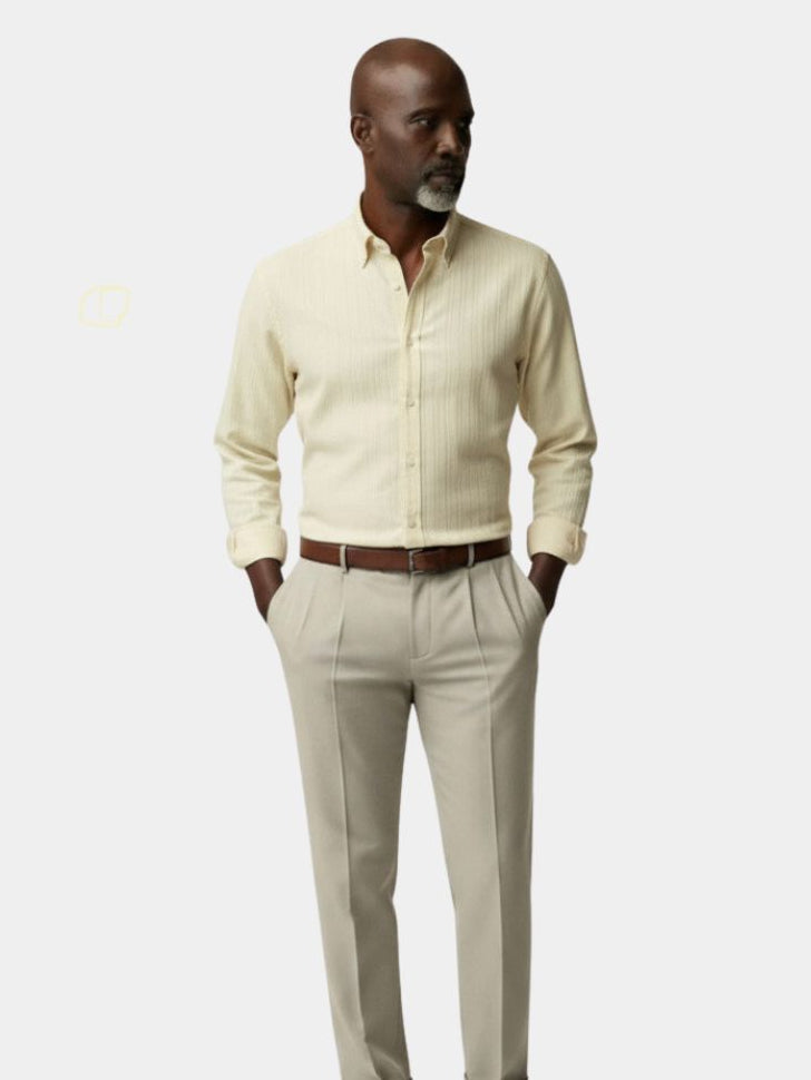 Striped Button Down Seersucker Shirt - Cross & Crown