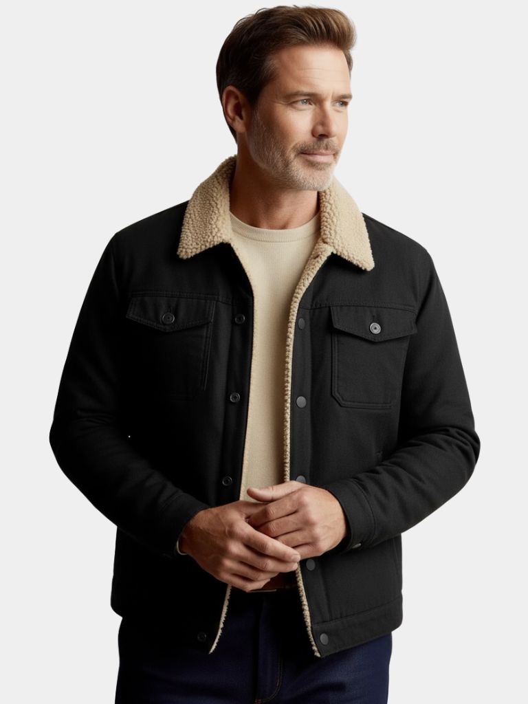 Vintage Fleece Bomber Jacket - Cross & Crown