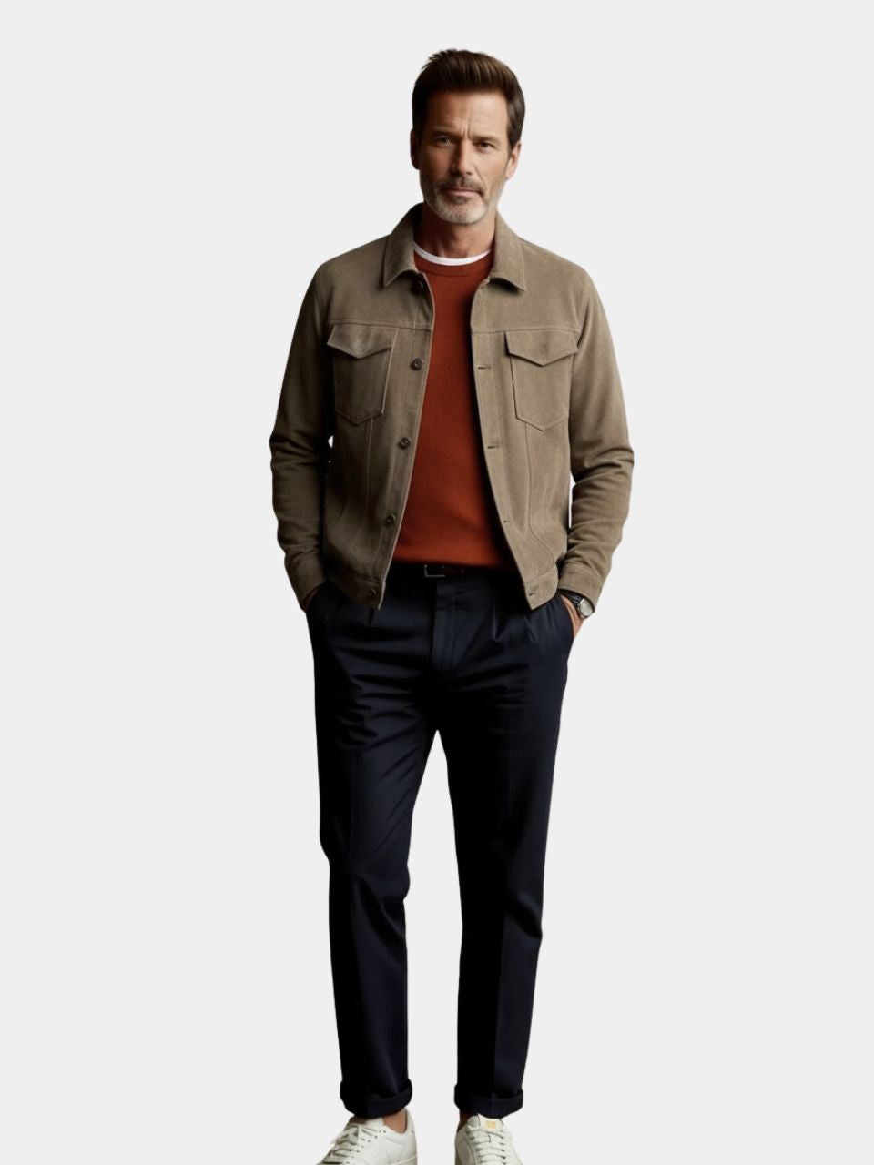 Laurent Leather Aviator Jacket - Cross & Crown