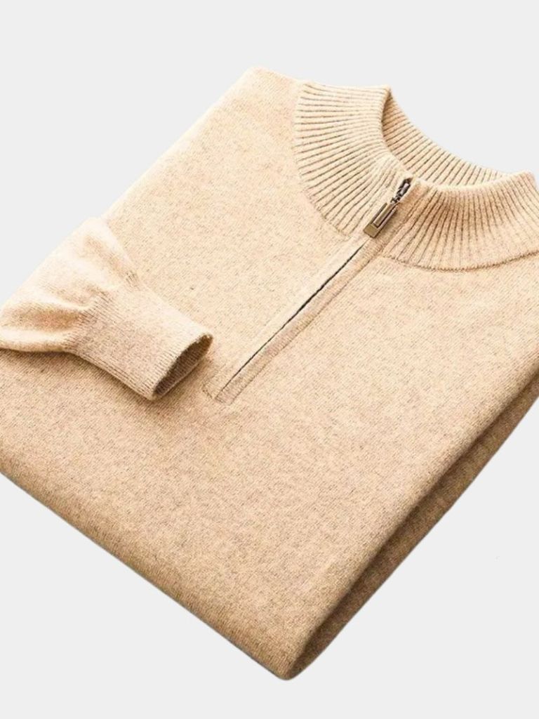 Merino Half Zip Sweater - Cross & Crown