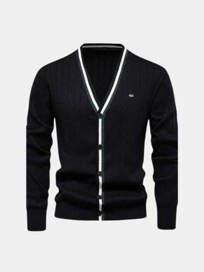 Cotton Button-Up Cardigan Sweater - Cross & Crown