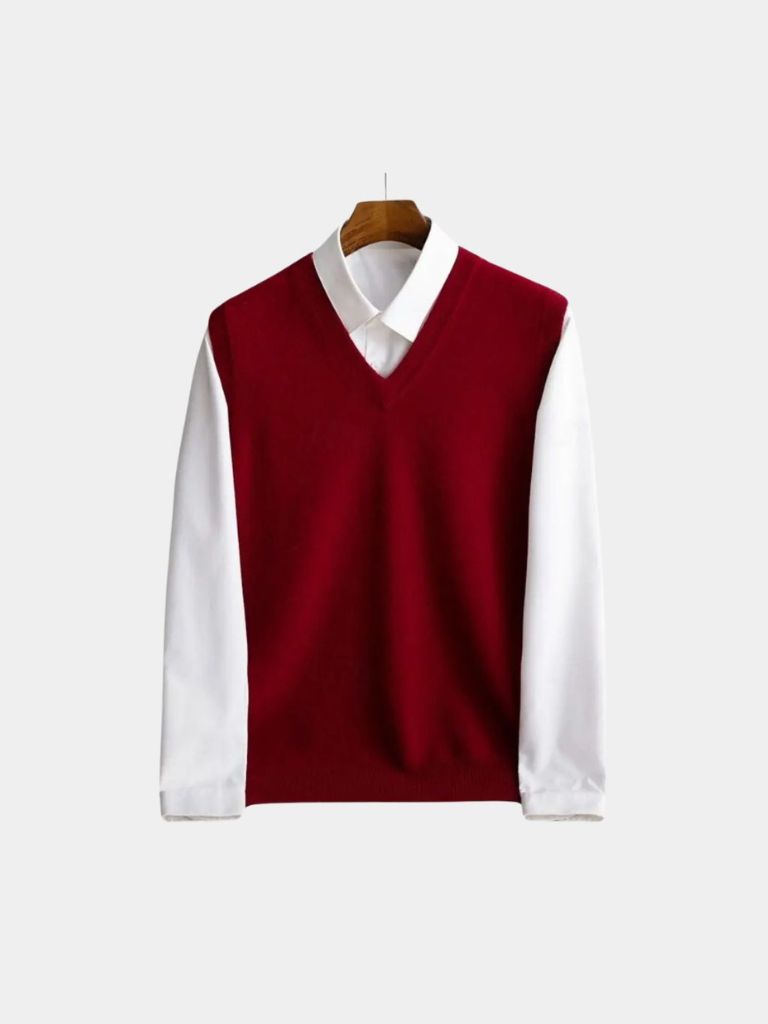 100% Merino Wool Sweater Vest - Cross & Crown