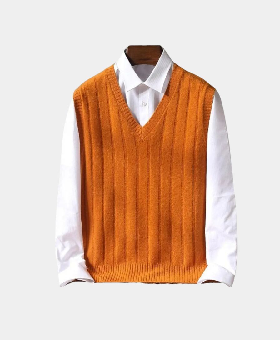 100% Merino Wool Pullover Sweater Vest - Cross & Crown