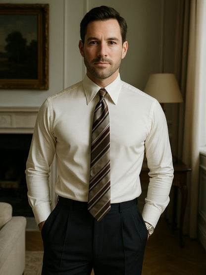 Elegant Spearpoint Collar Shirt - Cross & Crown