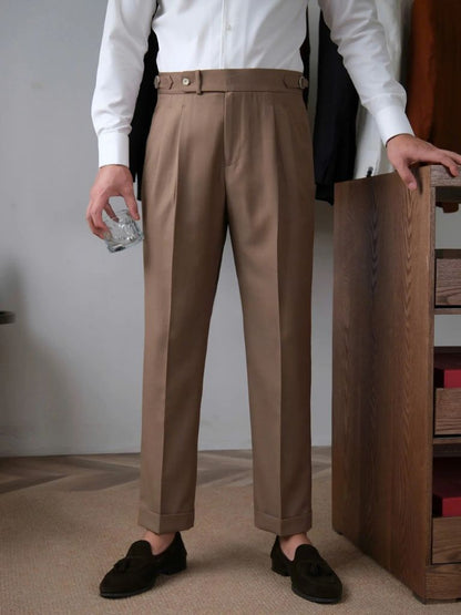 Classic Genova Sidetab Trousers - Cross & Crown