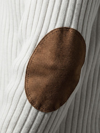 Refined High Collar Henley Sweater - Cross & Crown