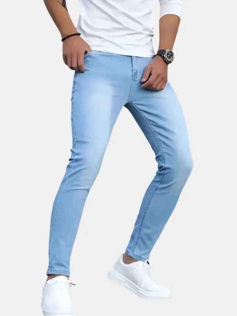 Stretchy Skinny Denim Jeans Trousers - Cross & Crown