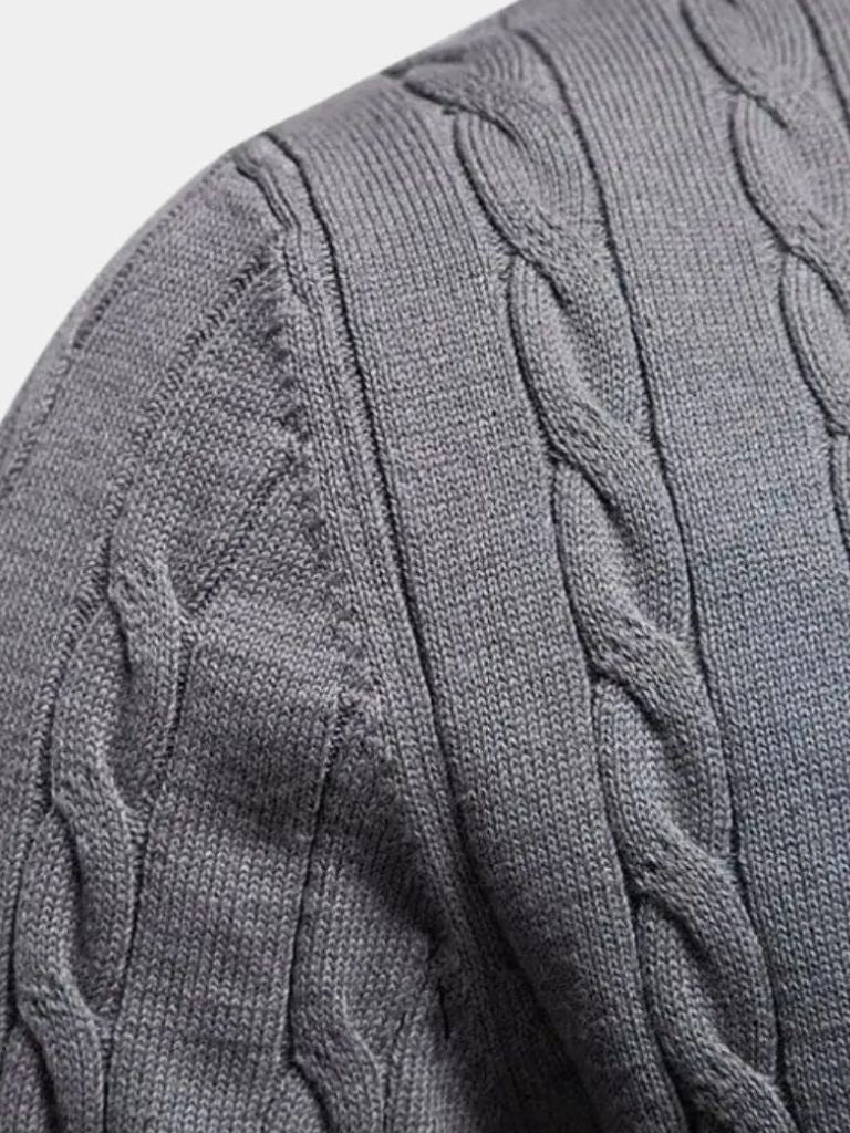 Cotton  Crew Neck Pullover Sweater - Cross & Crown