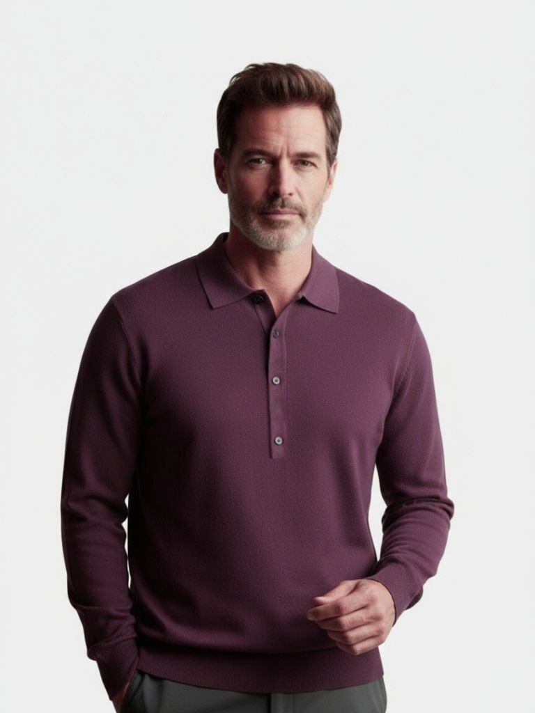 Old Money Knit Polo Pullover - Cross & Crown