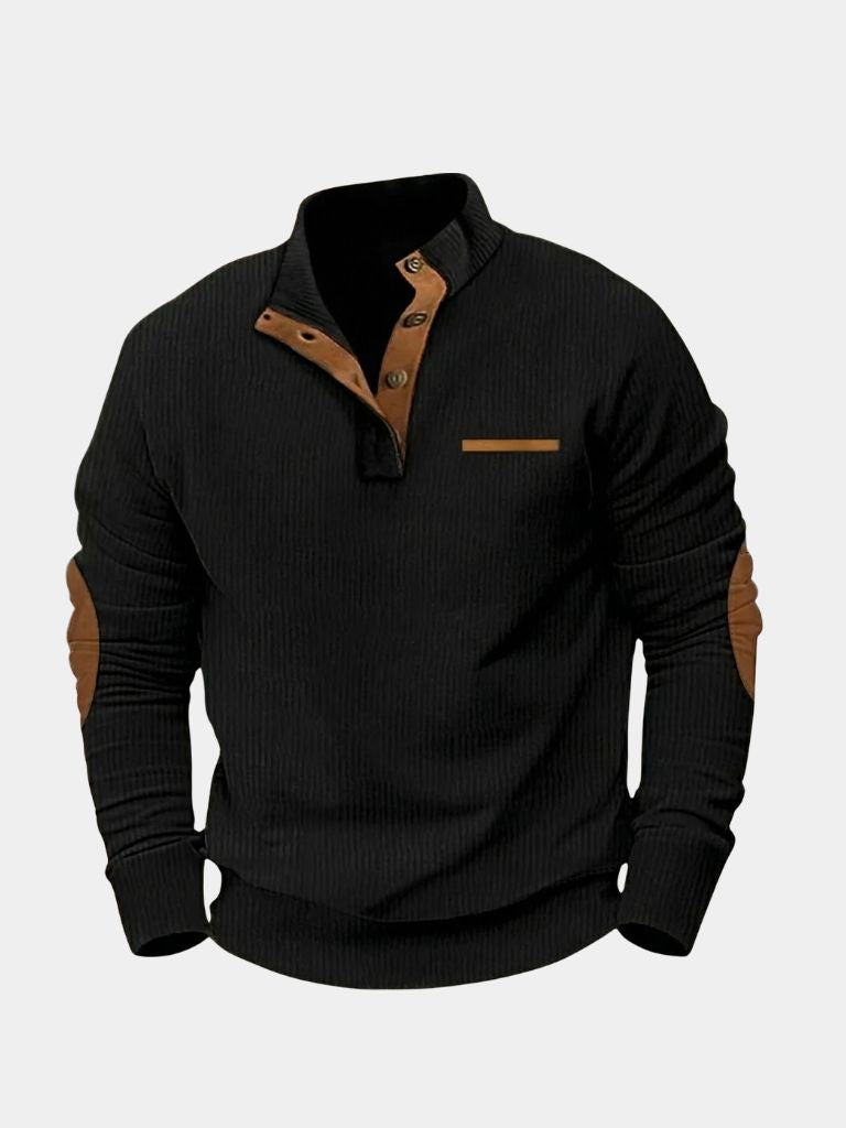 Monaco Casual Henley Pullover - Cross & Crown