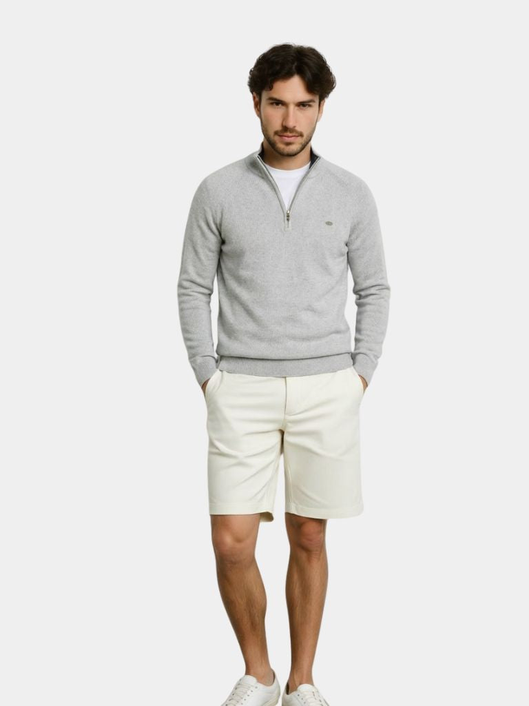 Elegante trui met kwartrits - Cross &amp; Crown