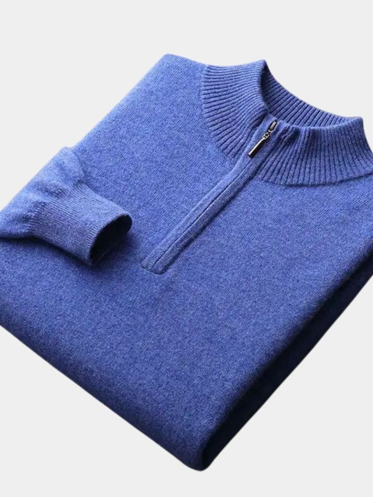 Merino Half Zip Sweater - Cross & Crown