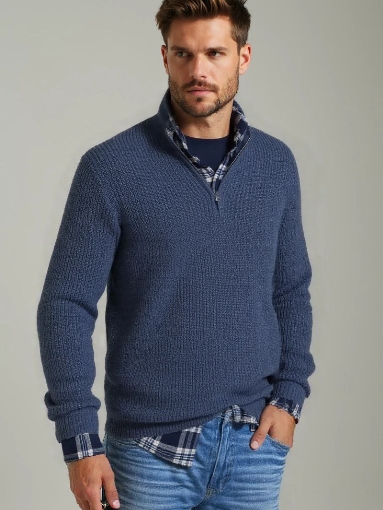 Classic Highland Quarter-Zip Sweater - Cross & Crown