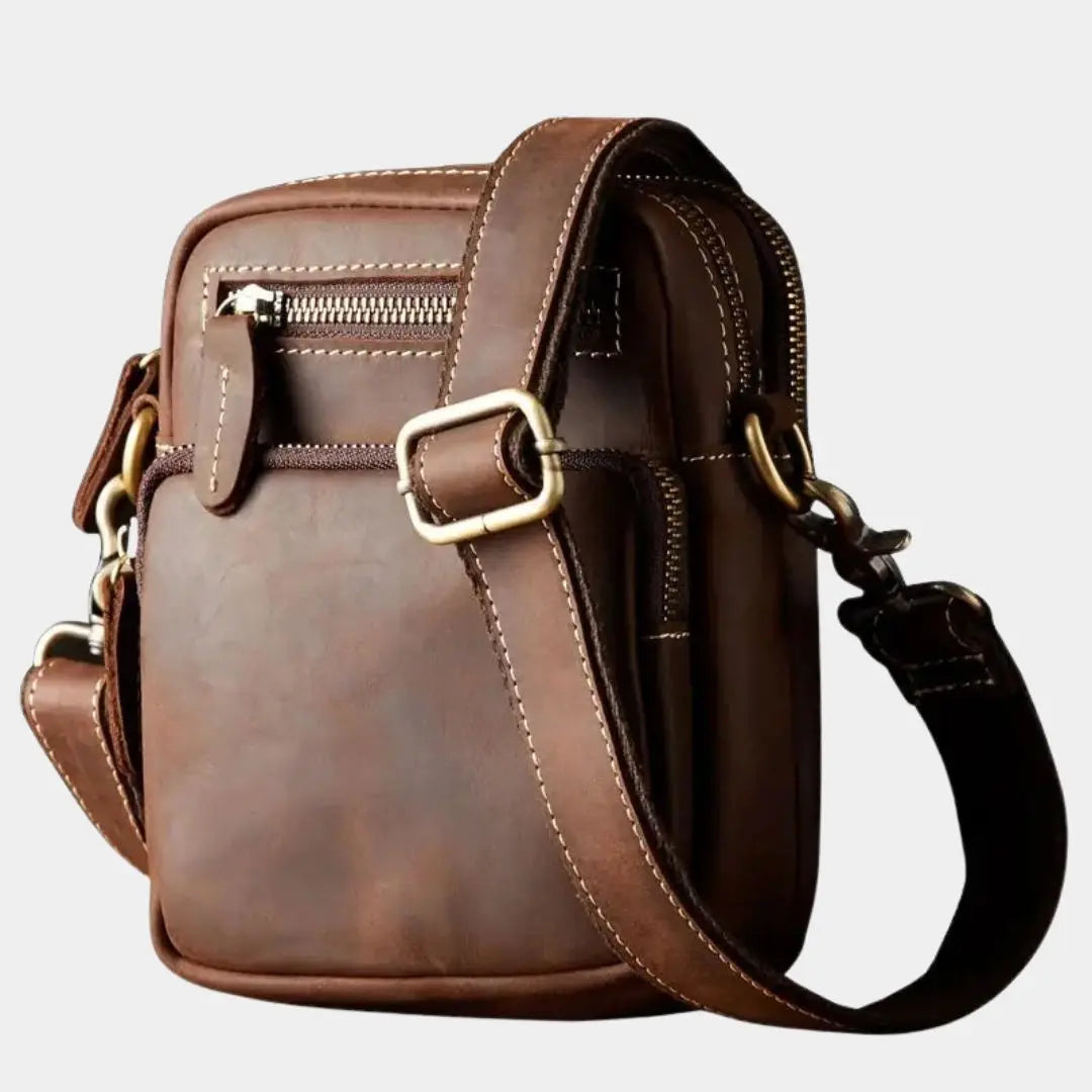 Retro Leather Men's Shoulder Bag - Cross & Crown Cross & Crown