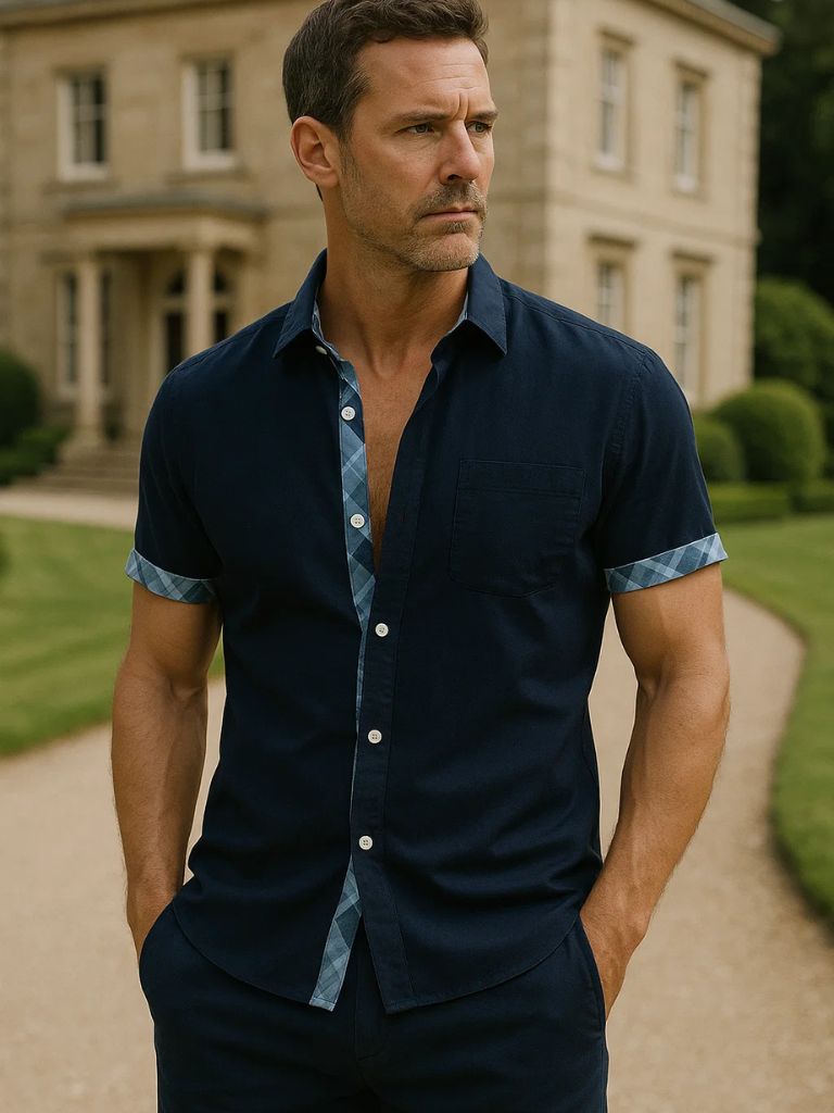 Ocean Detail Casual Shirt - Cross & Crown