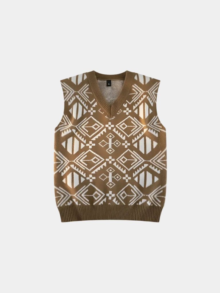 Academic Retro Knit Vest - Cross & Crown