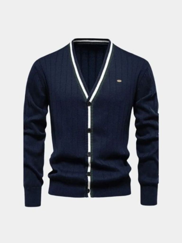 Cotton Button-Up Cardigan Sweater - Cross & Crown