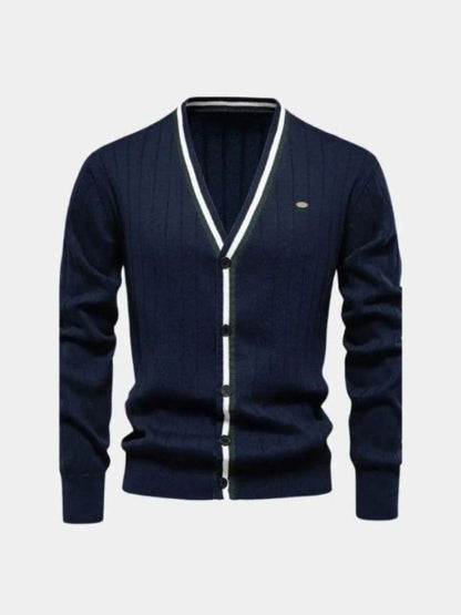 Cotton Button-Up Cardigan Sweater - Cross & Crown