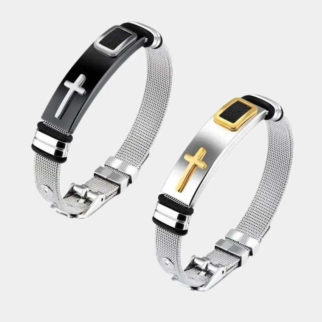 Cross Stainles Steel Belt Bracelet - Cross & Crown Cross & Crown