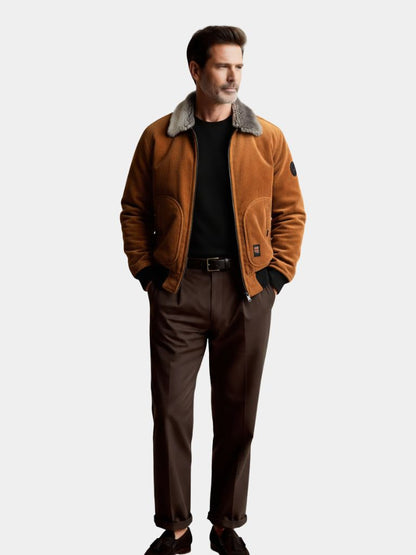 Thermal Windbreaker Corduroy Jacket - Cross & Crown