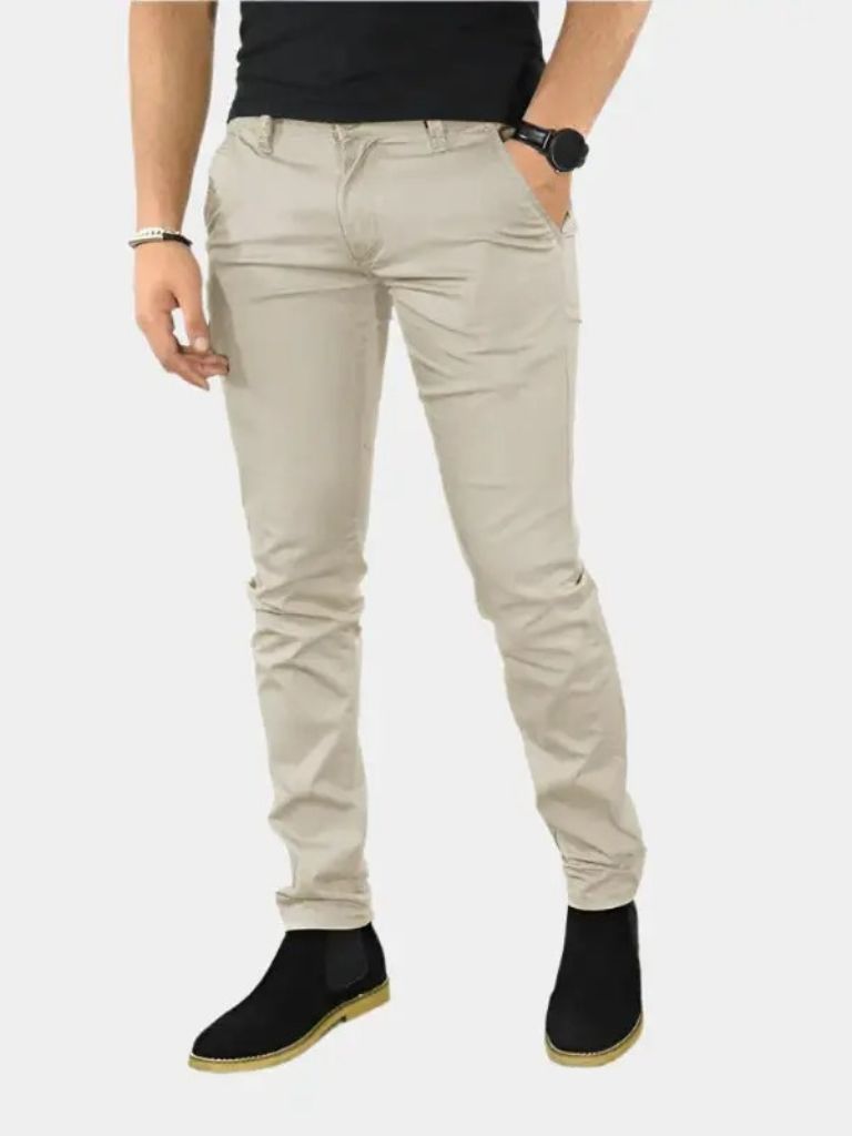 Essential Slim Fit Straight Trousers - Cross & Crown