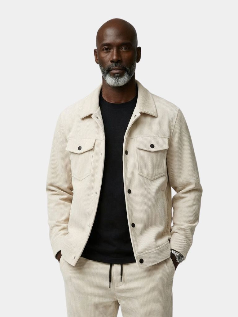 Ivory Corduroy Set - Cross & Crown