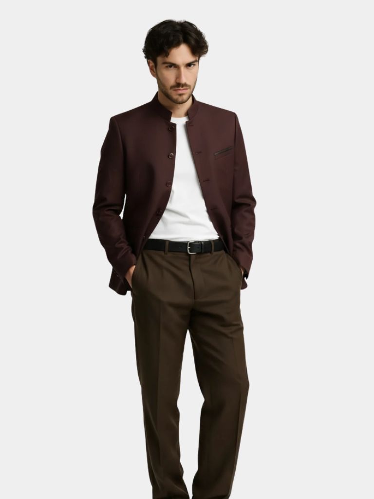 Elegant Collar Jacket - Cross & Crown