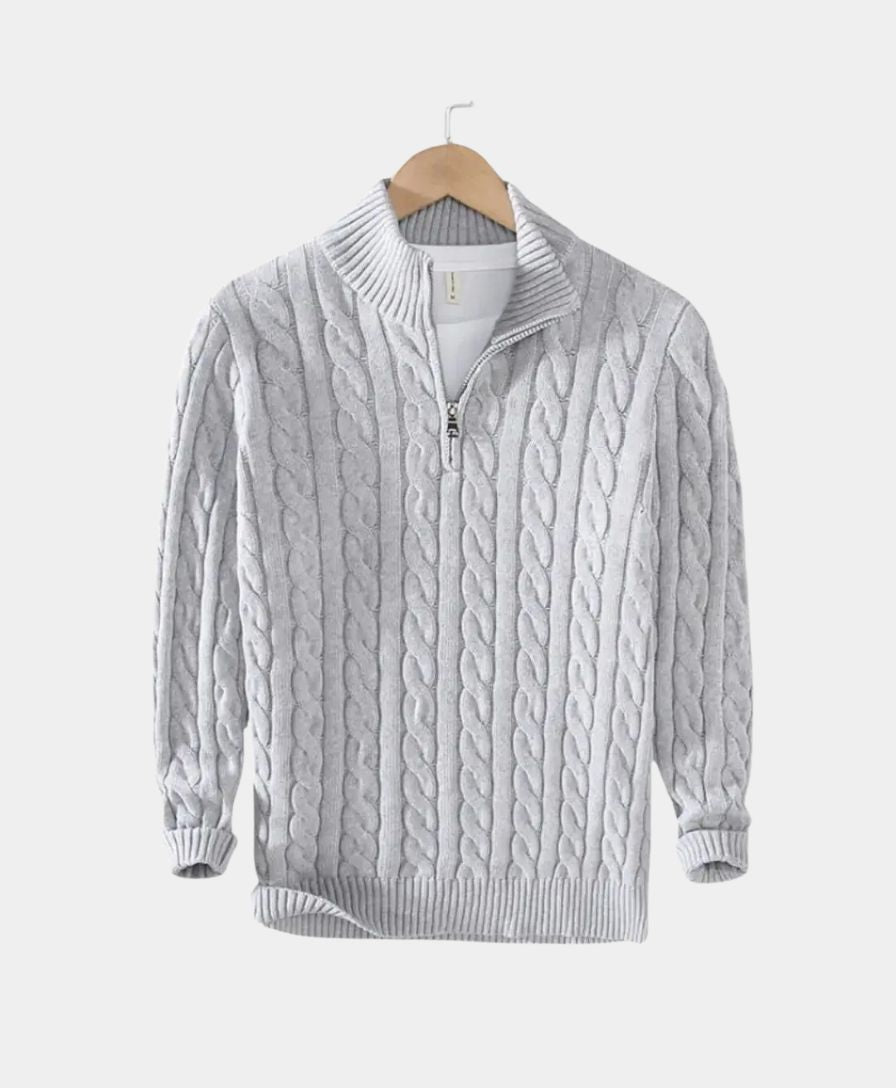 Essential Half Zip Sweater - Cross & Crown