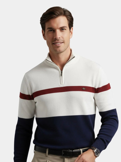 Quarter-Zip Jumper Sweater - Cross & Crown