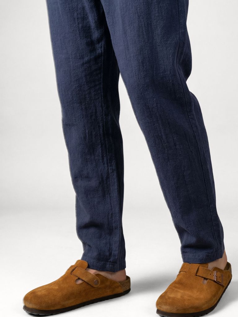Azure Coast Linen Trousers - Cross & Crown
