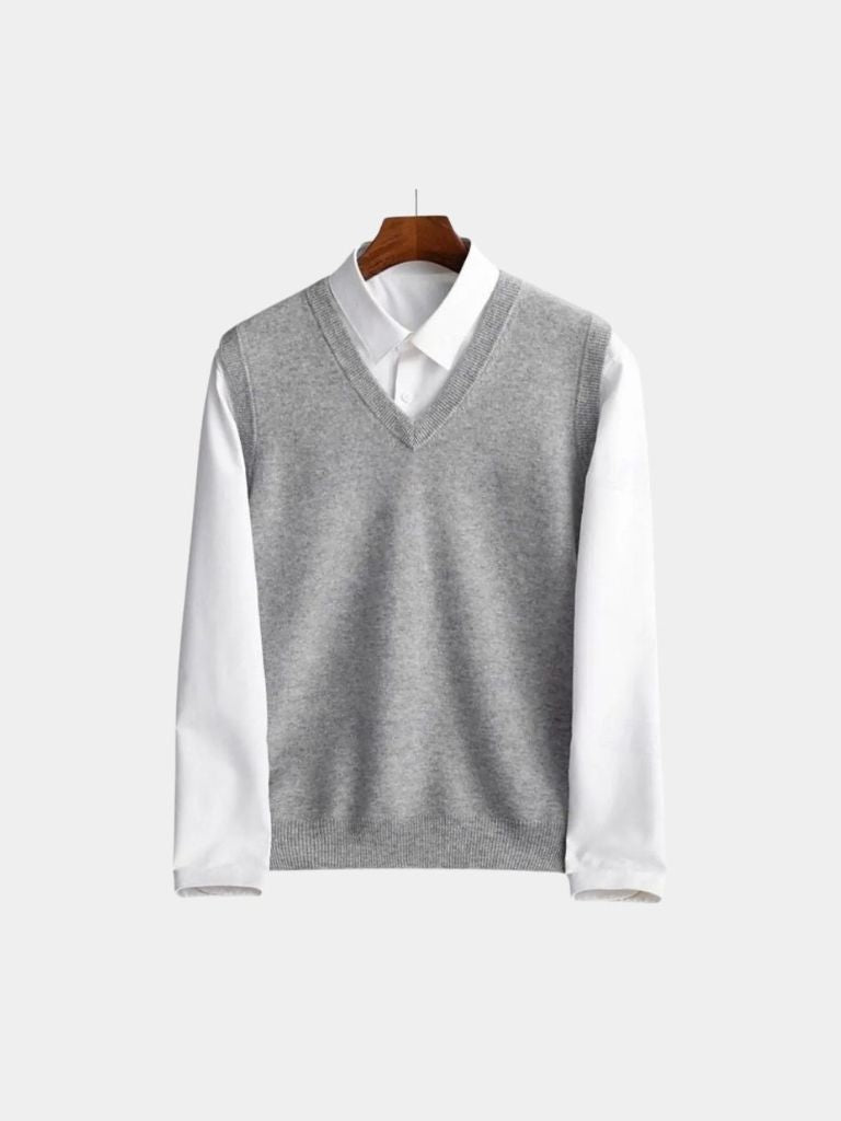 100% Merino Wool Sweater Vest - Cross & Crown