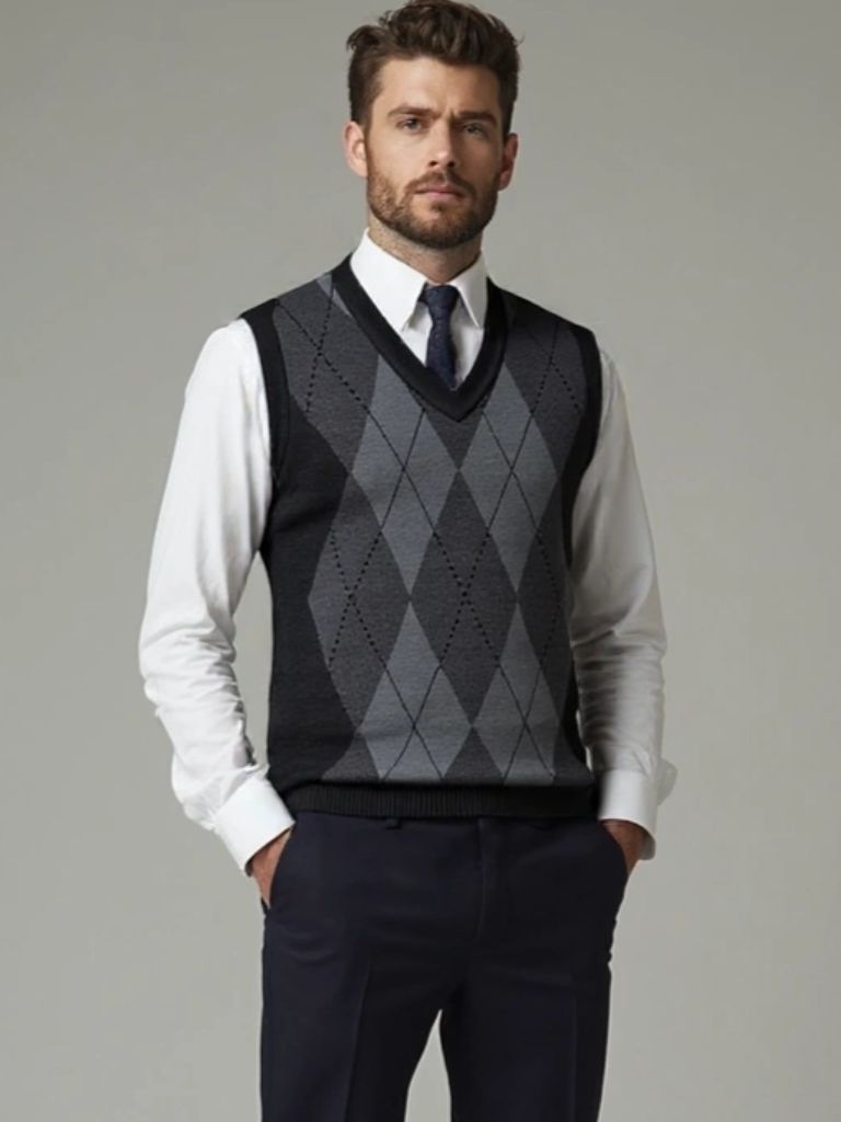 Academic Essential Knit Vest - Cross & Crown