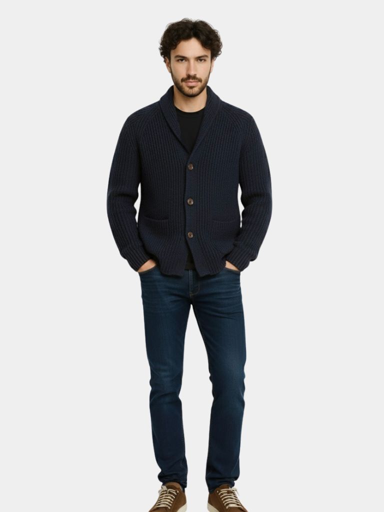 Classic Heritage Botton Knit Jacket - Cross & Crown