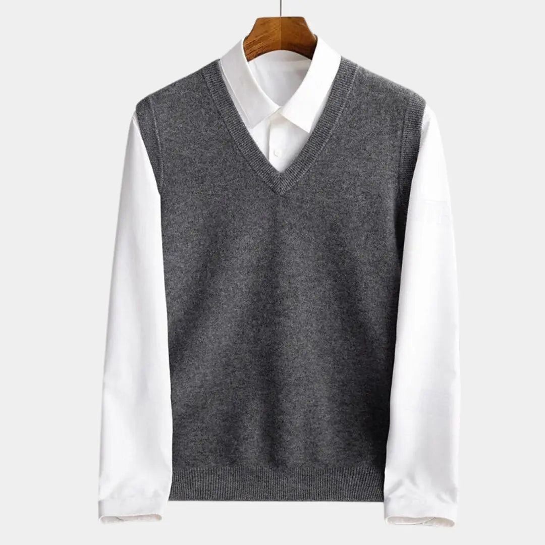 100% Merino Wool Sweater Vest - Cross & Crown - Cross & Crown