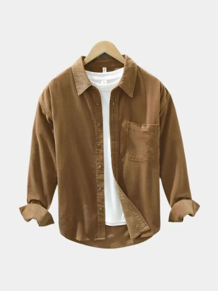 Camisa casual de pana - <tc>Cross & Crown</tc>