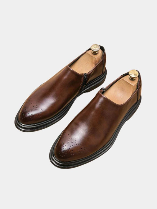 Brun Prestige Leather Loafers - Cross & Crown
