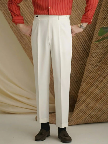 Premium Classic Elastic Trousers - Cross & Crown