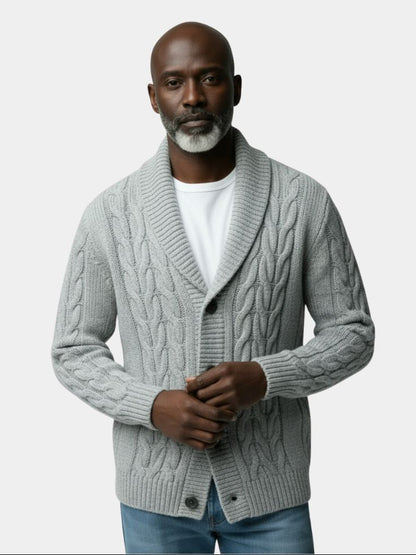 Men's Elegant Knit Cardigan - Cross & Crown