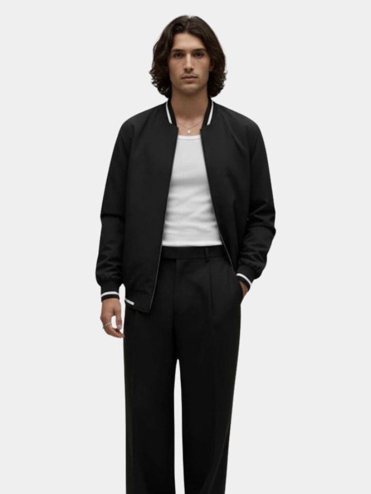 Casual Baseball Bomber Jacket - Cross & Crown