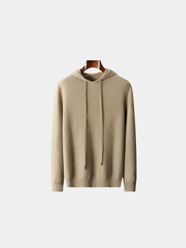 100% Cashmere Hooded Sweater - Cross & Crown