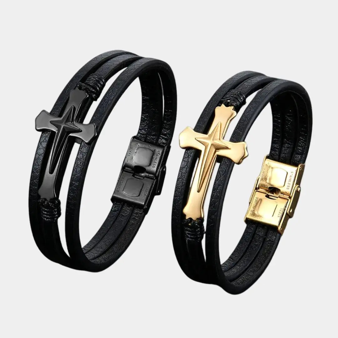 Multi Layer Prayer Cross Bracelet - Cross & Crown Cross & Crown