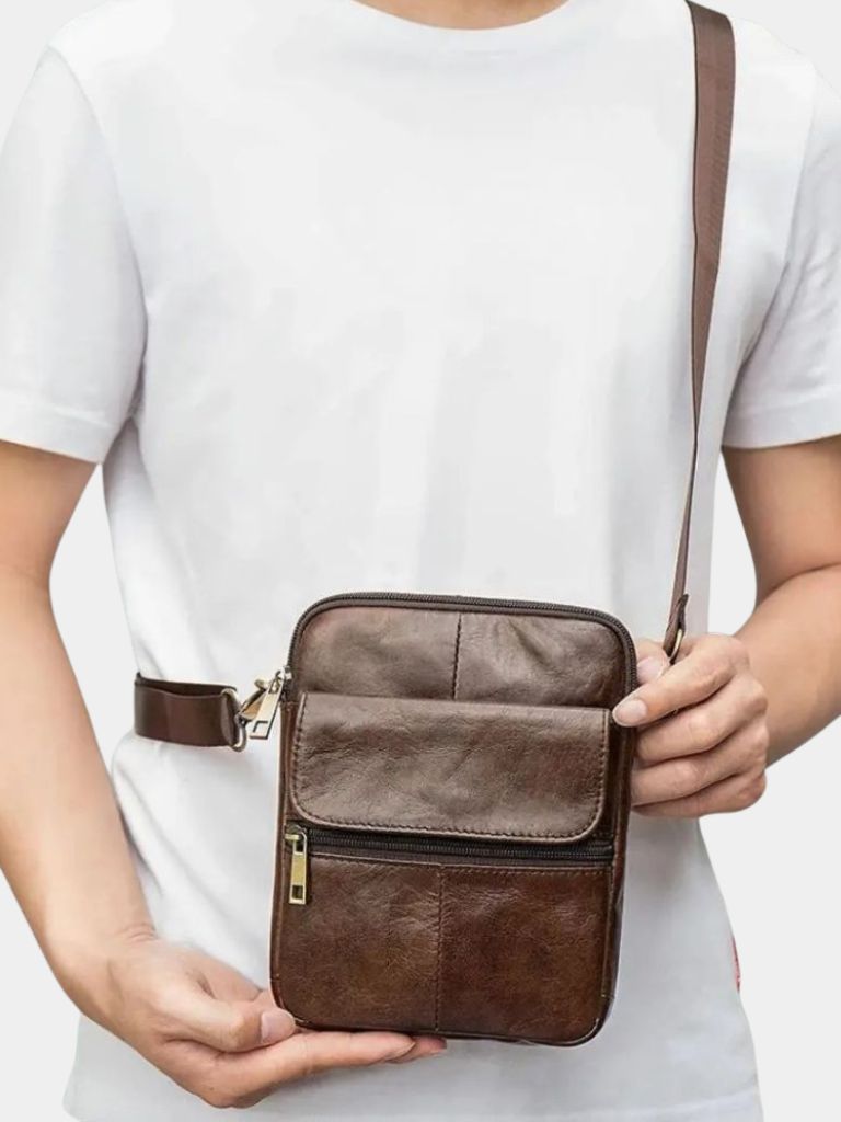 Essential Leather Shoulder Bag - Cross & Crown