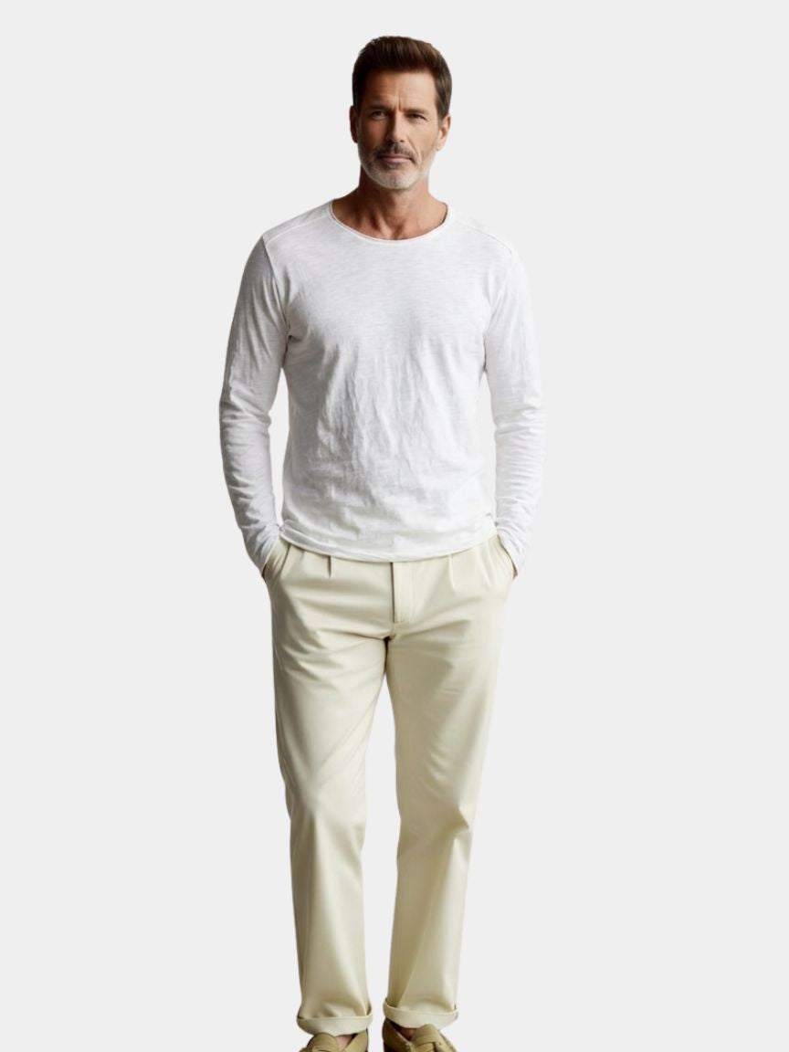 Essential Vintage Cotton Long Sleeve Tee - Cross & Crown